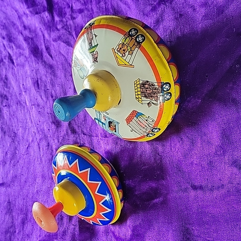 Ohio art vintage spinning top toy bundle